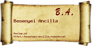Besenyei Ancilla névjegykártya